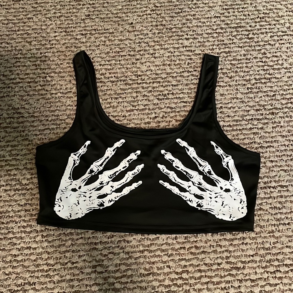 Skeleton crop top